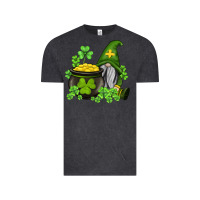 Vintage Black st patricks gnome and pot of gold Vintage Tee - AdoDesignShop