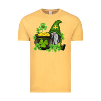 Vintage Mustard st patricks gnome and pot of gold Vintage Tee - AdoDesignShop