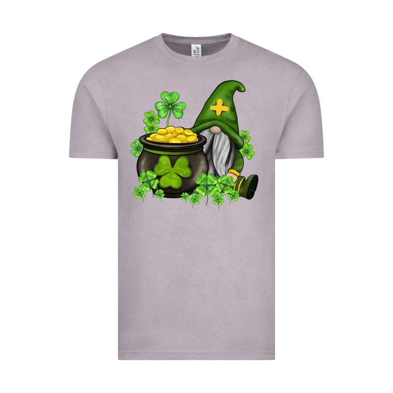 St Patricks Gnome And Pot Of Gold Vintage Tee by AdoDesignShop | Teevron