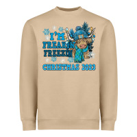 Mushroom i'm freakin freezin christmas 2023 Heavyweight Sweatshirt - NancyCooperArtShop
