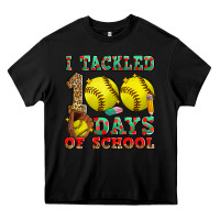 Black i tackled 100 days of school softball Heavy Core Tee - Zillion Design Studio
