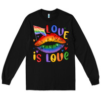 Black love is love lips Long Sleeve Tee - MaliasSmallBusiness