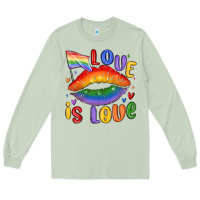 Matcha love is love lips Long Sleeve Tee - MaliasSmallBusiness