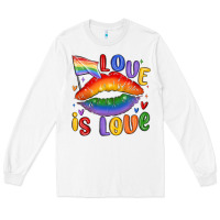 White love is love lips Long Sleeve Tee - MaliasSmallBusiness