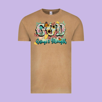 God Is My Refugee And Strength Vintage Tee Designed By Nancycooperartshop