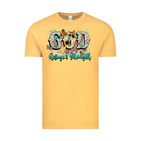 Vintage Mustard god is my refugee and strength Vintage Tee - NancyCooperArtShop