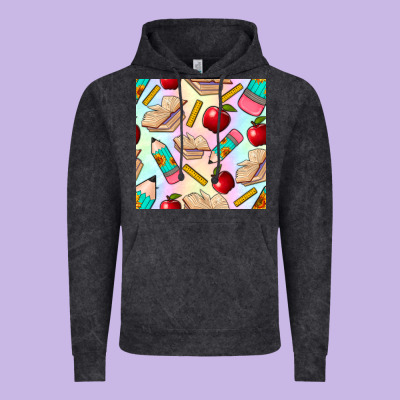School Seamless Pattern Vintage Hoodie Designed By Bundleandbundleshop