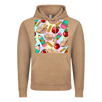 Vintage Coffee school seamless pattern Vintage Hoodie - BundleAndBundleShop