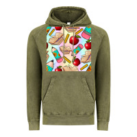 Vintage Olive school seamless pattern Vintage Hoodie - BundleAndBundleShop