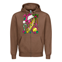 Chestnut Pink Christmas Breast Cancer Ribbon Softball Zipper Hoodie - BundleAndBundleShop