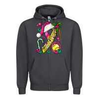 Smoke Pink Christmas Breast Cancer Ribbon Softball Zipper Hoodie - BundleAndBundleShop