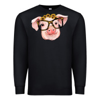 Black sunflowers with pig Premium Sweatshirt - RanaPortraitStore