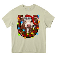 Mossy christmas horseshoe with hereford cow Heavy Core Tee - RanaPortraitStore