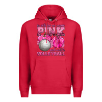 Cardinal In October We Wear Pink and Watch Volleyball Premium Hoodie - texasbilliewilder