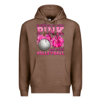 Chestnut In October We Wear Pink and Watch Volleyball Premium Hoodie - texasbilliewilder