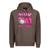 Coffee In October We Wear Pink and Watch Volleyball Premium Hoodie - texasbilliewilder