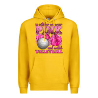 Lemon In October We Wear Pink and Watch Volleyball Premium Hoodie - texasbilliewilder