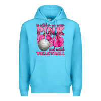 Ocean Blue In October We Wear Pink and Watch Volleyball Premium Hoodie - texasbilliewilder