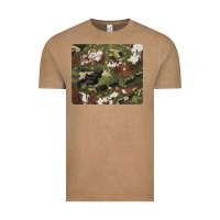 Vintage Coffee black and brown cowhide camouflage Vintage Tee - BarkalooDesign