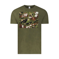 Vintage Olive black and brown cowhide camouflage Vintage Tee - BarkalooDesign