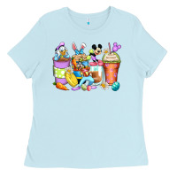 Baby Blue easter cartoon characters coffee cups Ladies Tee - Zillion Design Studio
