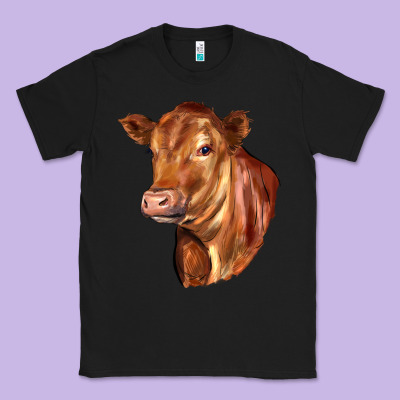 Red Angus Cattle Cow Classic Tee Designed By Lillyallendesigns