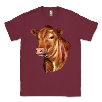 Burgundy red angus cattle cow Classic Tee - LillyAllenDesigns