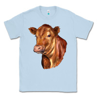 Dusty Blue red angus cattle cow Classic Tee - LillyAllenDesigns