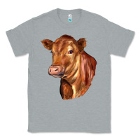 Heather Grey red angus cattle cow Classic Tee - LillyAllenDesigns