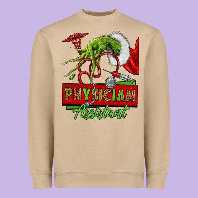 Christmas Character Hand Physician Assistant Heavyweight Sweatshirt Designed By Nancycooperartshop