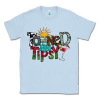Dusty Blue Tanned And Tipsy Classic Tee - CowhideDigitalArt