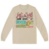 Mushroom just a girl who loves books and coffee Long Sleeve Tee - MaliasSmallBusiness