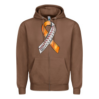 Chestnut Kidney Cancer Ribbon Baseball Zipper Hoodie - BundleAndBundleShop
