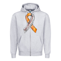 Heather Grey Kidney Cancer Ribbon Baseball Zipper Hoodie - BundleAndBundleShop