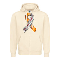 Sandshell Kidney Cancer Ribbon Baseball Zipper Hoodie - BundleAndBundleShop