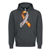 Smoke Kidney Cancer Ribbon Baseball Zipper Hoodie - BundleAndBundleShop
