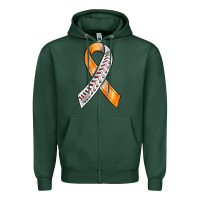 Sports Green Kidney Cancer Ribbon Baseball Zipper Hoodie - BundleAndBundleShop
