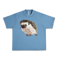 Pebble Blue Hedgehog Illustrations Urban Heavy Tee - LillyAllenDesigns