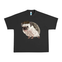 Pigment Black Hedgehog Illustrations Urban Heavy Tee - LillyAllenDesigns