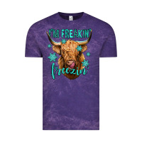 Cloud Purple i'm freakin freezin long haired cow Vintage Tee - Jasminsmagicworld