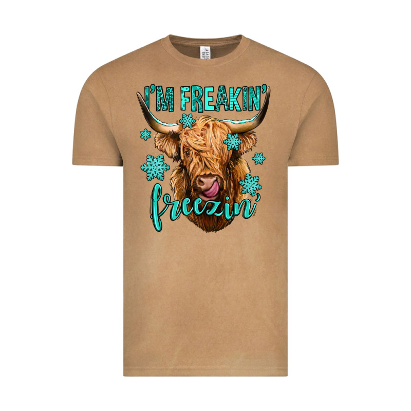 I'm Freakin Freezin Long Haired Cow Vintage Tee by Jasminsmagicworld | Teevron