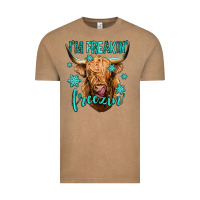 Vintage Coffee i'm freakin freezin long haired cow Vintage Tee - Jasminsmagicworld
