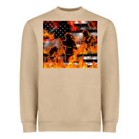 Firefighter Thin Red Lin Heavyweight Sweatshirt | Teevron