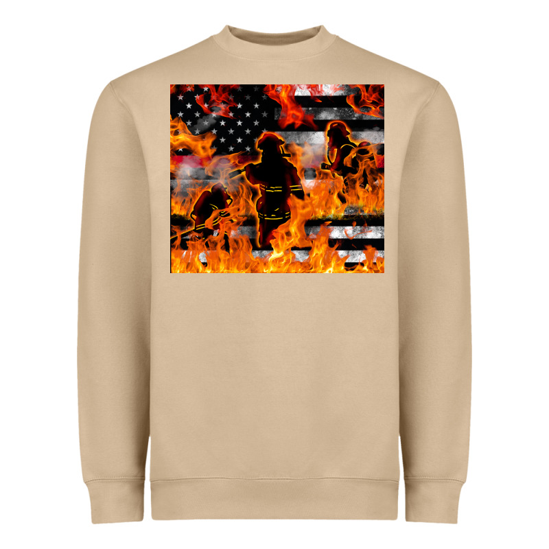 Firefighter Thin Red Lin Heavyweight Sweatshirt by LillyAllenDesigns | Teevron