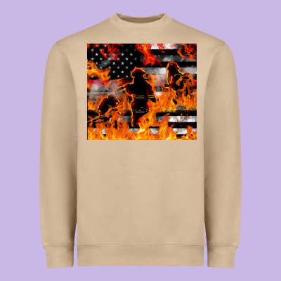 Firefighter Thin Red Lin Heavyweight Sweatshirt Designed By Lillyallendesigns