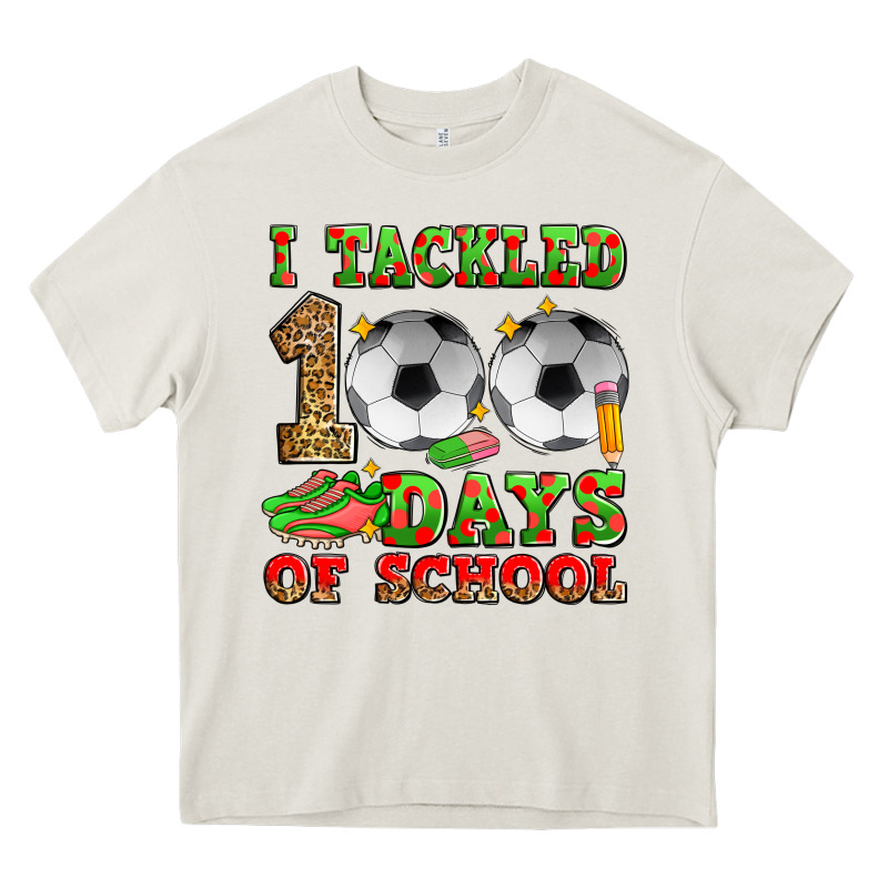 I Tackled 100 Days Of School Soccer Heavy Core Tee by Zillion Design Studio | Teevron