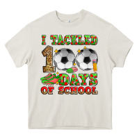 Cream i tackled 100 days of school soccer Heavy Core Tee - Zillion Design Studio