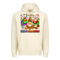 Sandshell happy hallothanksmas coffee cups with ghost turkey Premium Hoodie - texasbilliewilder