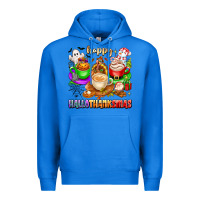 True Royal happy hallothanksmas coffee cups with ghost turkey Premium Hoodie - texasbilliewilder