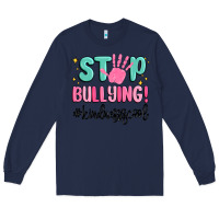 Navy stop bullying kindness is cool Long Sleeve Tee - MaliasSmallBusiness